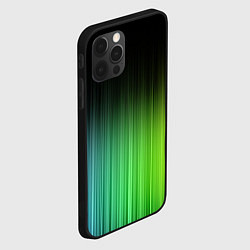 Чехол для iPhone 12 Pro Max Неоновые полосы - Минимализм, цвет: 3D-черный — фото 2