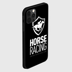 Чехол для iPhone 12 Pro Max Horse racing, цвет: 3D-черный — фото 2