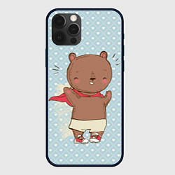 Чехол для iPhone 12 Pro Max Мишка супергерой, цвет: 3D-черный