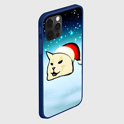 Чехол для iPhone 12 Pro Max Woman yelling at cat, цвет: 3D-тёмно-синий — фото 2