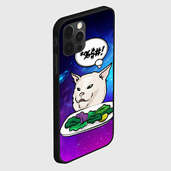 Чехол для iPhone 12 Pro Max Woman yelling at a cat, цвет: 3D-черный — фото 2