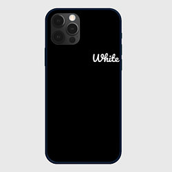 Чехол для iPhone 12 Pro Max Белыйwhite, цвет: 3D-черный