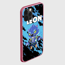 Чехол для iPhone 12 Pro Max BRAWL STARS ОБОРОТЕНЬ LEON, цвет: 3D-малиновый — фото 2