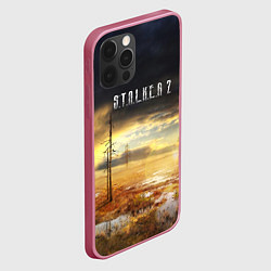 Чехол для iPhone 12 Pro Max STALKER 2, цвет: 3D-малиновый — фото 2