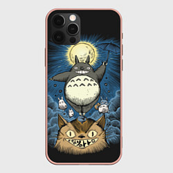 Чехол для iPhone 12 Pro Max My Neighbor Totoro, цвет: 3D-светло-розовый