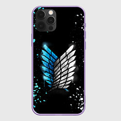 Чехол для iPhone 12 Pro Max Атака титанов, цвет: 3D-сиреневый