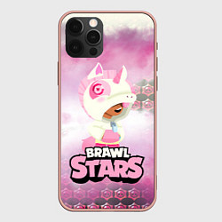 Чехол для iPhone 12 Pro Max Leon Unicorn Brawl Stars, цвет: 3D-светло-розовый