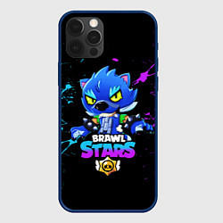 Чехол для iPhone 12 Pro Max Brawl Stars LEON, цвет: 3D-тёмно-синий