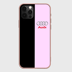 Чехол для iPhone 12 Pro Max AUDI, цвет: 3D-светло-розовый