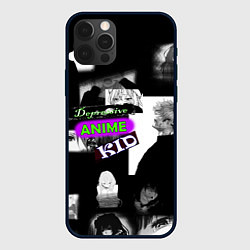 Чехол для iPhone 12 Pro Max Depressive anime kid, цвет: 3D-черный