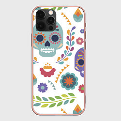 Чехол для iPhone 12 Pro Max Мексиканские мотивы, цвет: 3D-светло-розовый