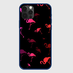 Чехол для iPhone 12 Pro Max Фламинго, цвет: 3D-тёмно-синий