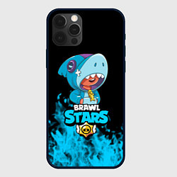 Чехол для iPhone 12 Pro Max Brawl stars leon shark, цвет: 3D-черный