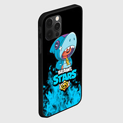 Чехол для iPhone 12 Pro Max Brawl stars leon shark, цвет: 3D-черный — фото 2