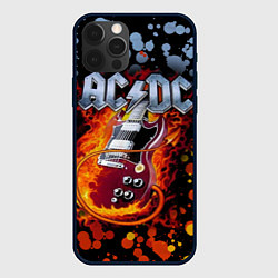 Чехол для iPhone 12 Pro Max ACDC, цвет: 3D-черный