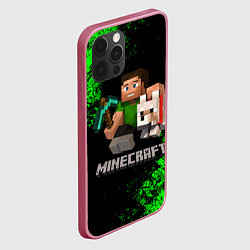 Чехол для iPhone 12 Pro Max MINECRAFT, цвет: 3D-малиновый — фото 2