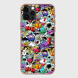 Чехол для iPhone 12 Pro Max Stickerboom, цвет: 3D-светло-розовый