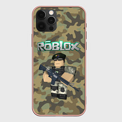 Чехол для iPhone 12 Pro Max Roblox 23 February Camouflage, цвет: 3D-светло-розовый