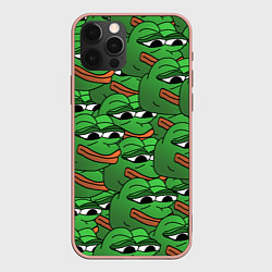 Чехол для iPhone 12 Pro Max Pepe The Frog, цвет: 3D-светло-розовый