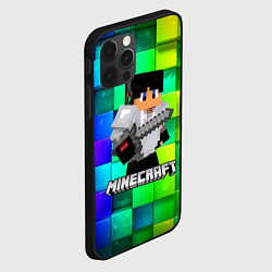 Чехол для iPhone 12 Pro Max Minecraft Майнкрафт, цвет: 3D-черный — фото 2