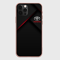 Чехол для iPhone 12 Pro Max TOYOTA, цвет: 3D-светло-розовый