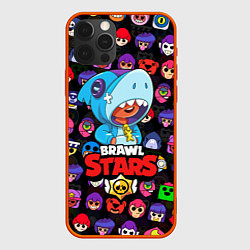 Чехол для iPhone 12 Pro Max BRAWL STARS LEON SHARK, цвет: 3D-красный