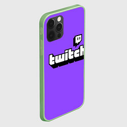 Чехол для iPhone 12 Pro Max Twitch, цвет: 3D-салатовый — фото 2