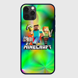 Чехол для iPhone 12 Pro Max MINECRAFT, цвет: 3D-черный