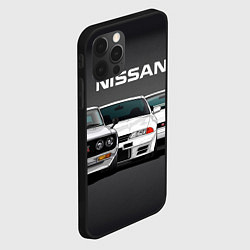 Чехол для iPhone 12 Pro Max NISSAN, цвет: 3D-черный — фото 2