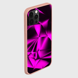 Чехол для iPhone 12 Pro Max НЕОНОВАЯ ТЕКСТУРА, цвет: 3D-светло-розовый — фото 2