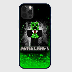 Чехол для iPhone 12 Pro Max MINECRAFT, цвет: 3D-черный