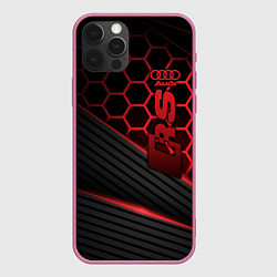 Чехол для iPhone 12 Pro Max Audi RS, цвет: 3D-малиновый