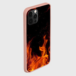 Чехол для iPhone 12 Pro Max ОГОНЬ, цвет: 3D-светло-розовый — фото 2