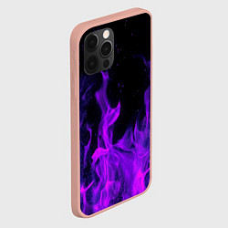 Чехол для iPhone 12 Pro Max ФИОЛЕТОВЫЙ ОГОНЬ, цвет: 3D-светло-розовый — фото 2