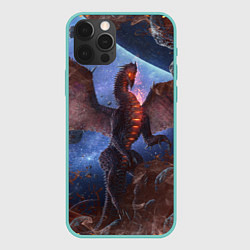 Чехол для iPhone 12 Pro Max SPACE FIRE DRAGO, цвет: 3D-мятный