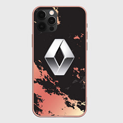 Чехол для iPhone 12 Pro Max Renault спина, цвет: 3D-светло-розовый