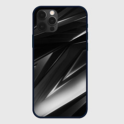 Чехол для iPhone 12 Pro Max GEOMETRY STRIPES BLACK & WHITE, цвет: 3D-черный