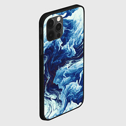 Чехол для iPhone 12 Pro Max Абстракция смешивание разводы, цвет: 3D-черный — фото 2