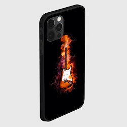 Чехол для iPhone 12 Pro Max Огонь музыка, цвет: 3D-черный — фото 2