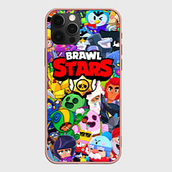 Чехол для iPhone 12 Pro Max BRAWL STARS ВСЕ БРАВЛЕРЫ, цвет: 3D-светло-розовый