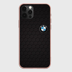 Чехол для iPhone 12 Pro Max BMW, цвет: 3D-светло-розовый