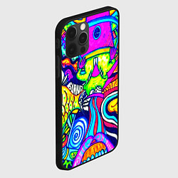 Чехол для iPhone 12 Pro Max КИСЛОТНЫЕ РИСУНОК, цвет: 3D-черный — фото 2