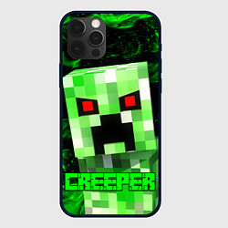 Чехол для iPhone 12 Pro Max MINECRAFT CREEPER, цвет: 3D-черный