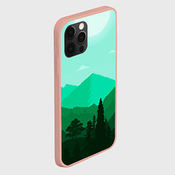 Чехол для iPhone 12 Pro Max Горы пейзаж дикая природа, цвет: 3D-светло-розовый — фото 2