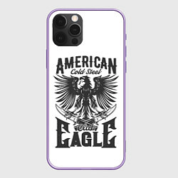 Чехол для iPhone 12 Pro Max Американский орел Z, цвет: 3D-сиреневый
