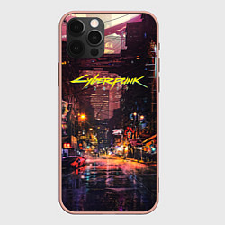 Чехол для iPhone 12 Pro Max CYBERPUNK 2077:КИБЕРПАНК S, цвет: 3D-светло-розовый