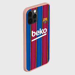 Чехол для iPhone 12 Pro Max FC Barcelona 2021, цвет: 3D-светло-розовый — фото 2