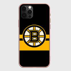 Чехол для iPhone 12 Pro Max BOSTON BRUINS NHL, цвет: 3D-светло-розовый