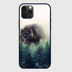 Чехол для iPhone 12 Pro Max Волк, цвет: 3D-черный