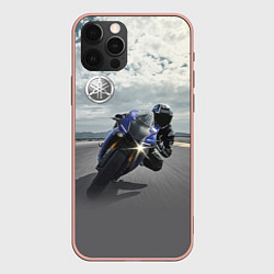 Чехол для iPhone 12 Pro Max Yamaha, цвет: 3D-светло-розовый